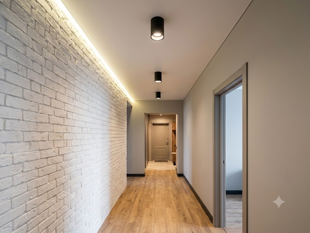 Плаващ опънат таван с LED подсветка